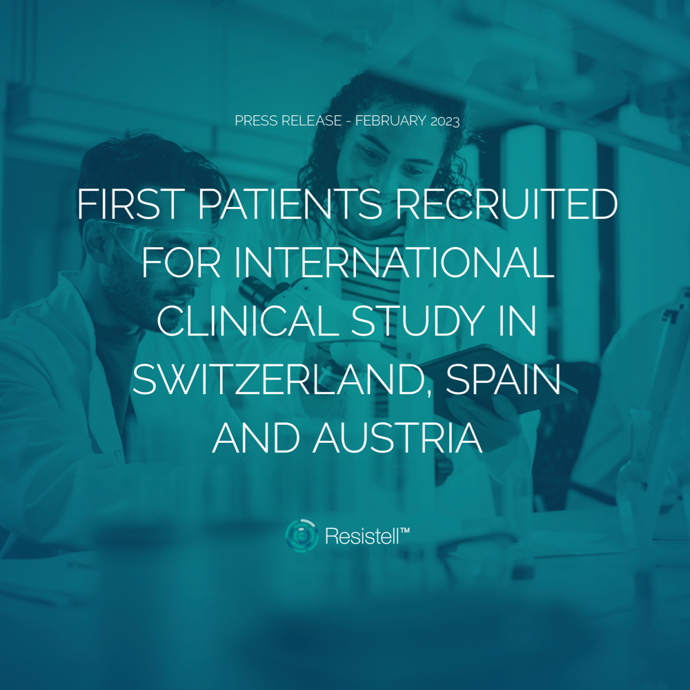 First patients recruited for international clinical study in  Switzerland, Spain and Austria