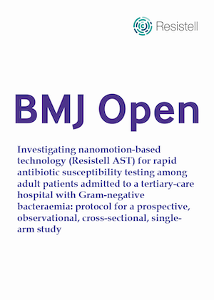Investigating nanomotion-based technology (Resistell AST) for rapid antibiotic susceptibility testing among adult patients admitted to a tertiary-care hospital with Gram-negative bacteraemia: protocol for a prospective, observational, cross-sectional, single-arm study 