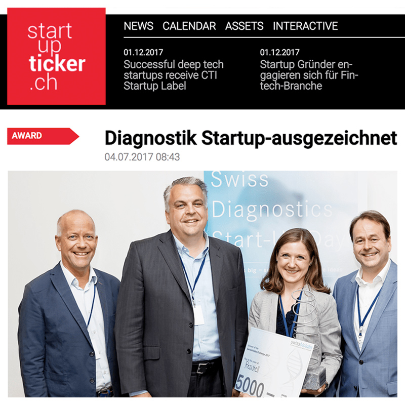 Diagnostik Startup-ausgezeichnet · Resistell AG